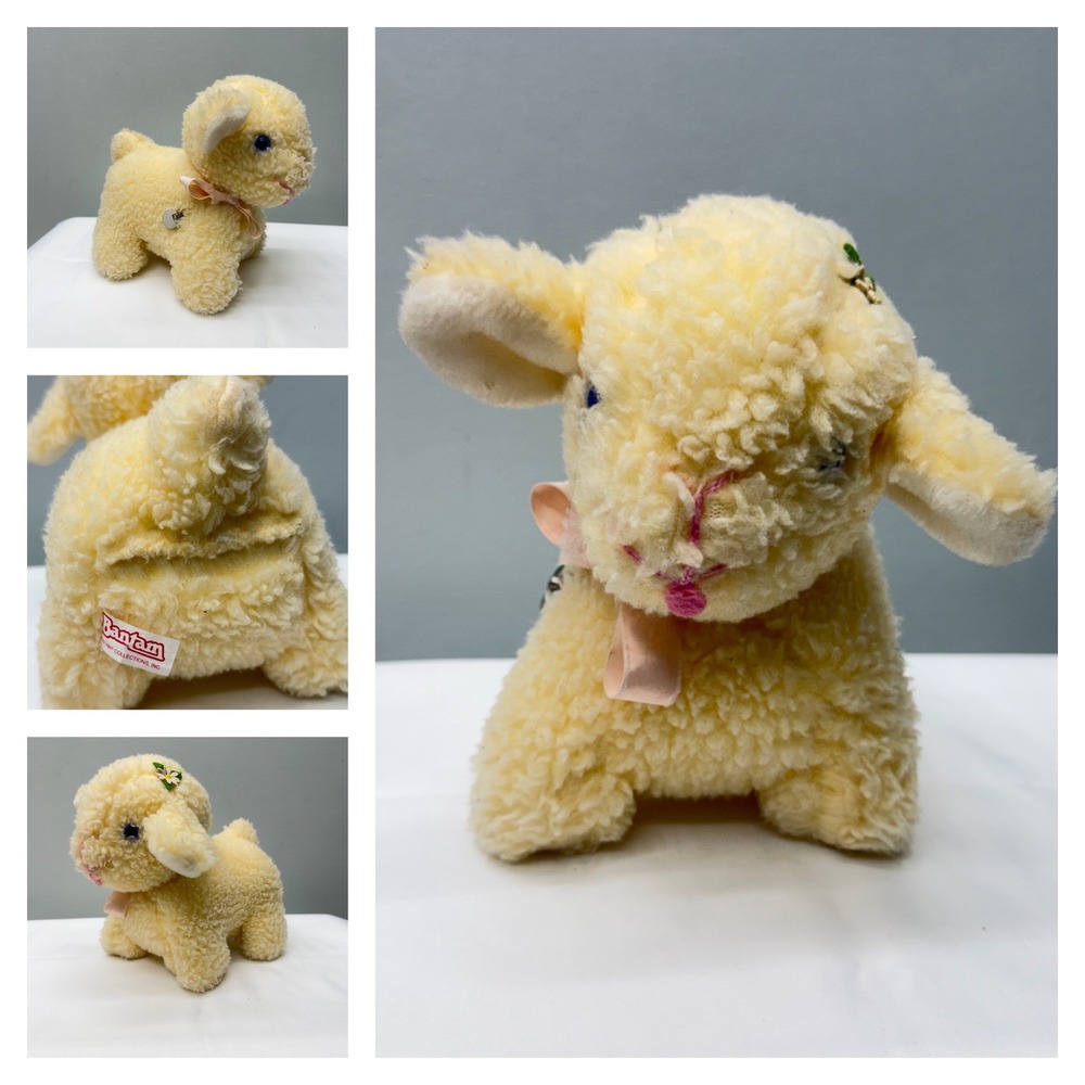 Vintage Bantam Stuffed Musical Lamb Wind up & plays Mary Had a Little Lamb 8 x 9